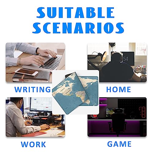 Long tapis de souris bleu pour clavier de bureau et maison