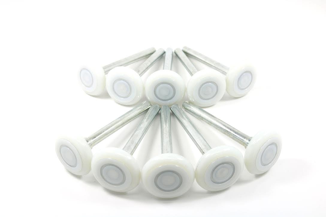Seal N Soft 2" Nylon Garage Door Rollers, 13 Ball Bearing Hinges 4" stem (10 Pack)
