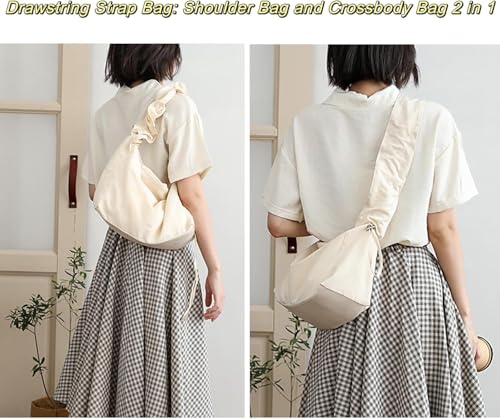 MOLERFO Cute Purse Adjustable 2 in 1 Drawstring Strap Shoulder Bag Cross Body Bag Women Nylon Summer Purse Y2k Small Purses2