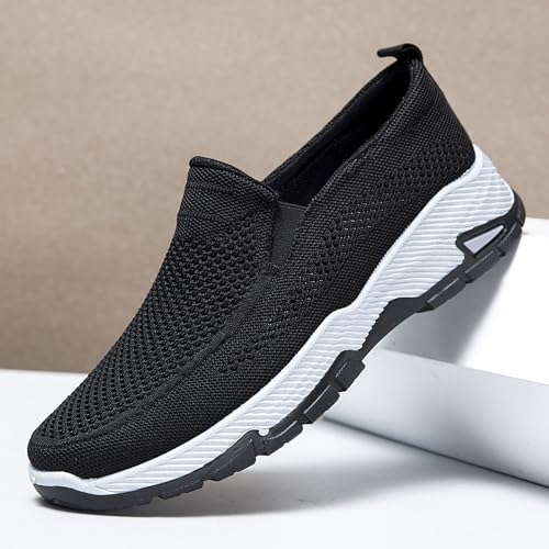 Women's Breathable Knitted Mesh Slip-On Loafer Low Top Outdoor Sport Tennis Shoes Lightweight Orthopedic Non-Slip Soft Sole Sneakers4