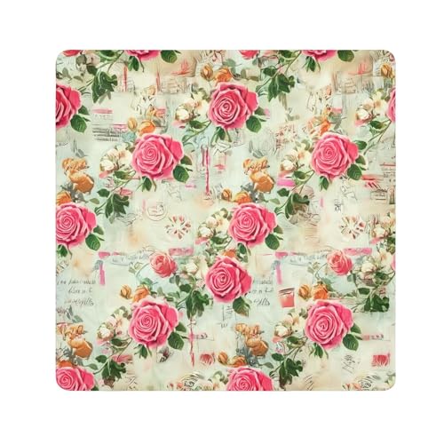 ODAWA Floral Roses Blooms Vintage 17.7