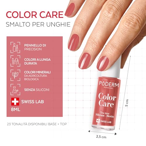 Poderm - Micosi Delle Unghie | Smalto Colorato Tea Tree | Prevenzione E Trattamento Delle Unghie Gialle/Danneggiate Dalla Micosi | Trattamento E Colore | Mani/Piedi | Swiss Made - 5
