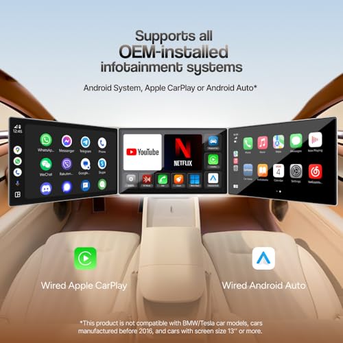 Image of Ambrane 2 in 1 Wireless CarPlay & Android Auto Adapter|Convert Wired to Wire-Less CarPlay /Android-Auto | Plug & Play USB Dongle|Bluetooth 5.4 + Dual-Band Wi-Fi | Works with iPhone & Smartphone, Black