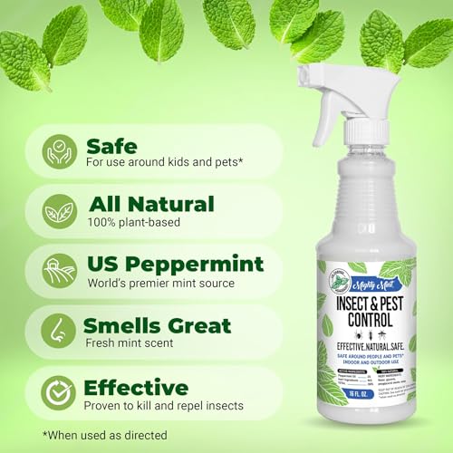 image for Mighty Mint Peppermint Oil Insect Repellent Spray – Natural Indoor &