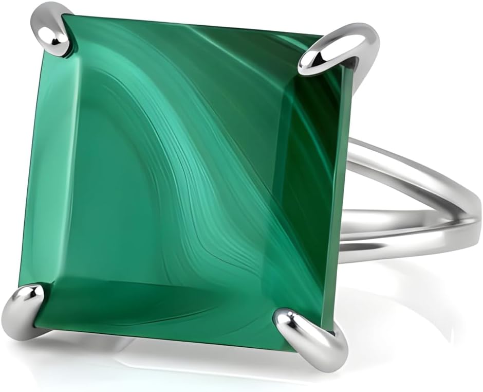 Handcrafted 14K Gold Malachite Ring – Vintage Statement Jewelry for Women – Perfect for Wedding, Engagement & Fashion – Custom Size & Material – with Special Box