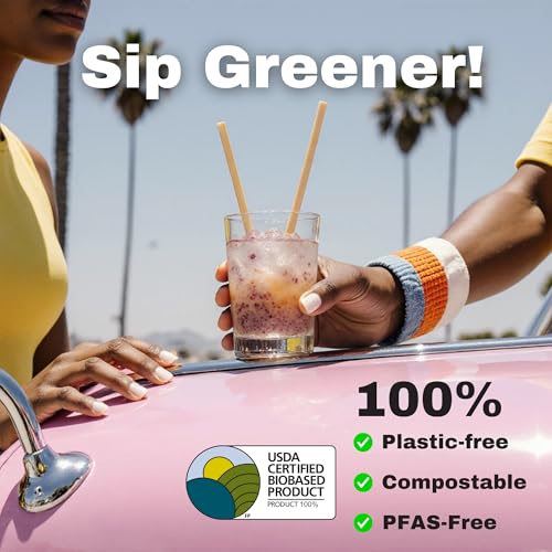 Pitillos biodegradables compostables 8 pulg por 250 unidades miniatura 4