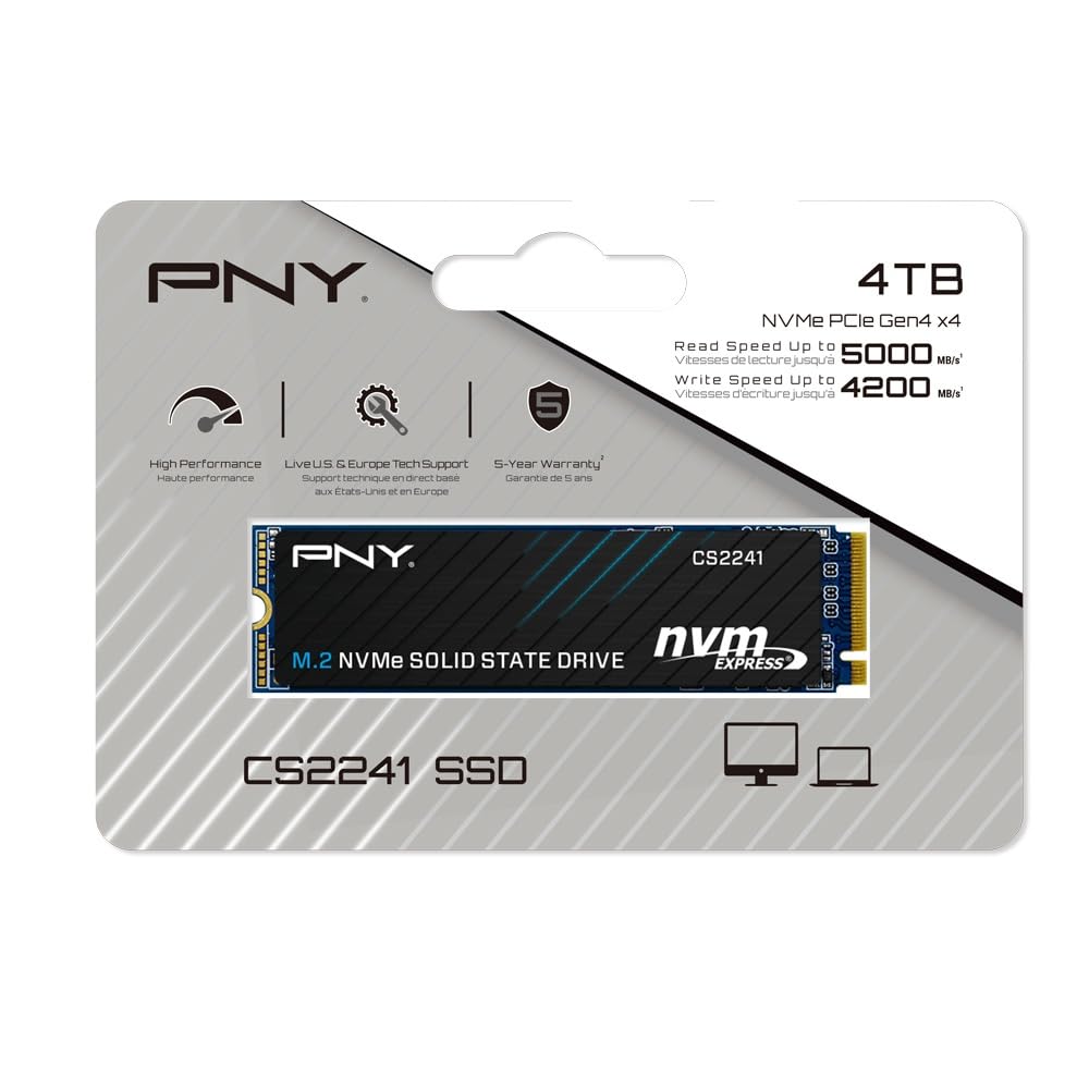 PNY CS2241 4TB M.2 NVMe Gen4 x4 Internal Solid State Drive