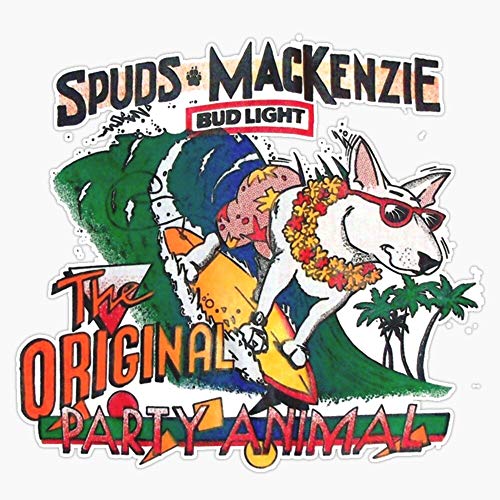 Spuds Mackenzie (80'S Throwback) Vinyl Waterproof Sticker Decal Car Laptop Wall Window Bumper Sticker 5'