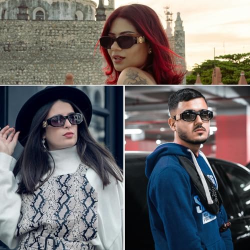 Stylish Retro Small Rectangle Sunglasses Non Polarized Vintage 90's Square Frame AZ94814