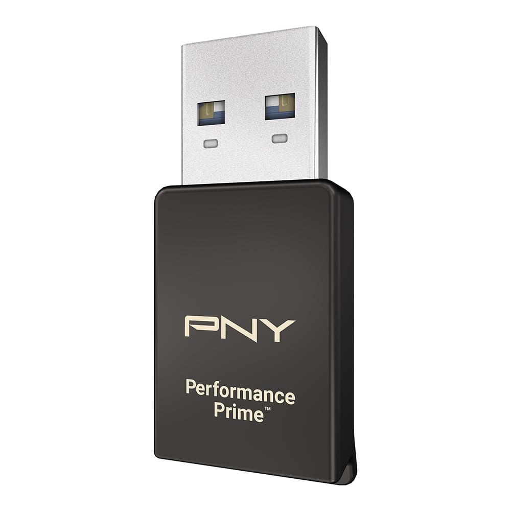 PNY Czytnik kart pamięci flash microSD Performance Prime™ USB 3.2 Gen 1 - ultraszybkie prędkości, odczyt 200 MB/s, zapis 150 MB/s, typ A, do urządzeń hosta wyposażonych w USB 3.2 Gen 1/USB3.0