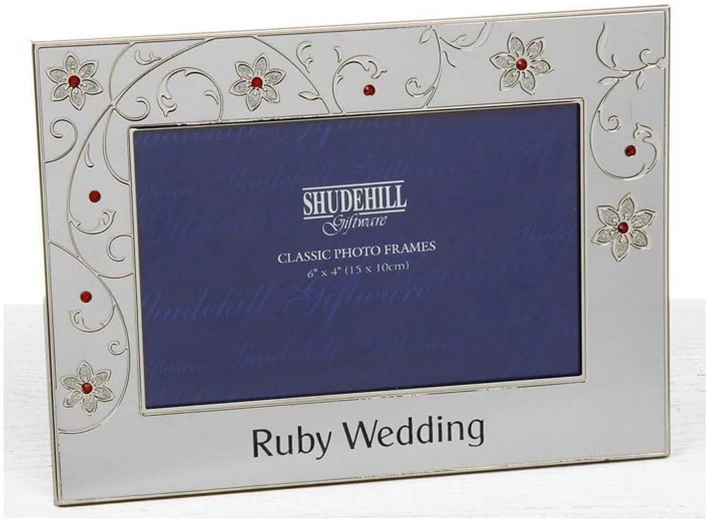 Shudehill Giftware Ruby Wedding Photo Frame