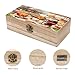 VstaDank All The Fun Things Wooden Storage Box with Hinged Lid Natural Wooden Box Beautifully Keepsake Boxes Vintage Wood Boxes Jewelry Organizer Trinket Storage Chest Unique Gift