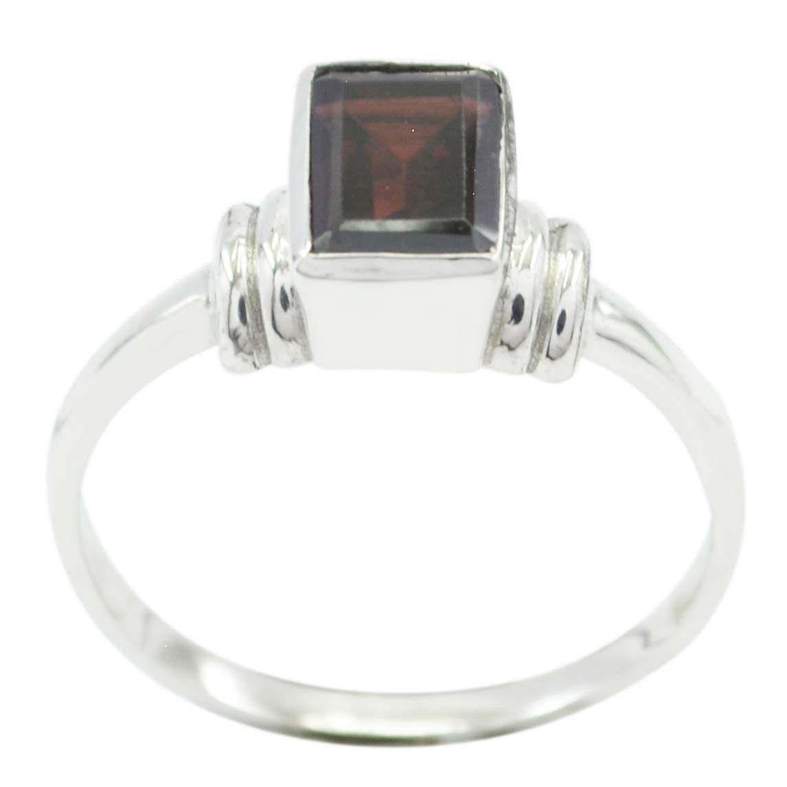 Bague argent 925 pierre rouge anneau authentique RIYO - 3
