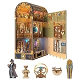 時空博物館ブックヌックキット：不思議な時空博物館へようこそ！ここは、古今東西のさまざまな宝物の有名なコレクションが収蔵されている。ここはまた宇宙時空観測所でもあり、ドクターを追って素晴らしい時空の旅に出ることができる。 ダブルモードLEDライト：Tonecheer DIYミニチュアドールハウスキットには、自動感知と常時点灯の2つの照明モードがあります。近づくと人感センサーライトが点灯し、1～2分後に自動的に消灯します。体への誘導距離は環境温度の変化に応じて0.5〜3メートルの間で変化する。常時点...