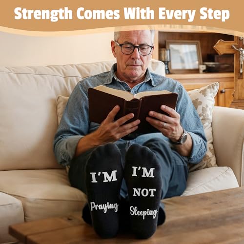 Image of Christian Gifts for Men Faith Based Spiritual Stuff Religious Basket Catholic Present Baptism Gifts Pastor Appreciation Gift Set Christian Accessories for Men with Bible Verse Keychain Mug Socks