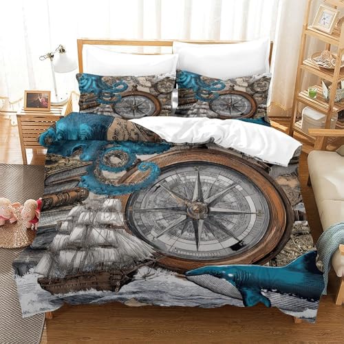 Housse de couette licorne 3D 260x220 cm en microfibre - 3