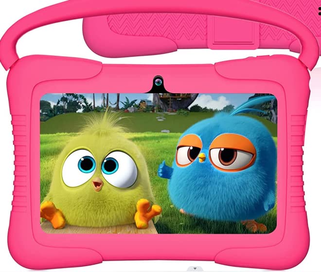 KIMLOK 7 Inch Kids Tablets, Tablet For Kids Age-Appropriate, Quad Core Android 11, 2GB+32GB, Tablet For Toddlers With WIFI, Educational, Games, Dual Camera, YouTube, Parental Control, Kids-Tablet Case
