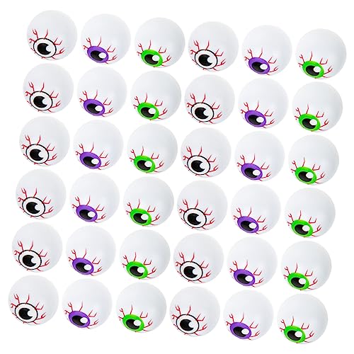 HONMEET 36 Pcs Bouncy Halloween Eyeballs Small Toy Eyes for Party Decorations Scary Halloween Prop
