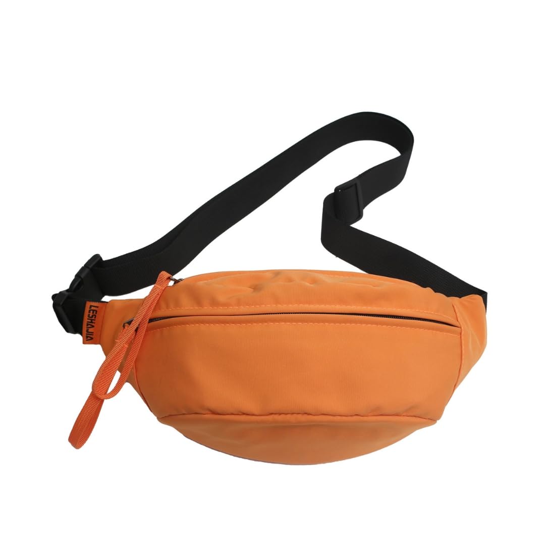Front Waist Bag For Men Women | Cross Body Fanny Pack For Hiking, Travel, Camping, Outdoor Sports, Cycling | Money Belt With Adjustable Strap (Dusty Orange)