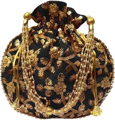 Kritika creation Rajasthani Velvet Women's, Girl's Tara Sitara Potli Bag(Potli-01)
