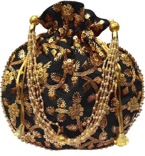 Kritika creation Rajasthani Velvet Women's, Girl's Tara Sitara Potli Bag(Potli-01)