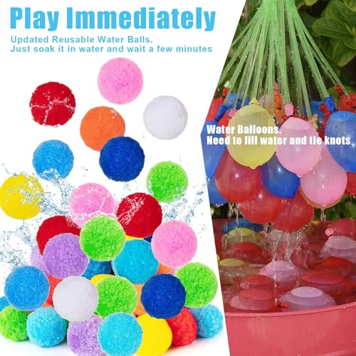 TOPRUNYI Softball Wasserbomben, 45 Stück, Wiederverwendbar, Splash Bälle, für Kinder & Erwachsene, Wasserspaß, Sommerfest