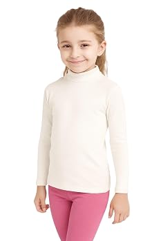 Miza Kids Girls Neck Sleeve Soft Cotton Elastic Undershirt for Cold Weather and Daily Use
