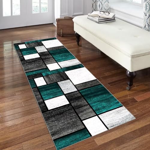 Tapis de cuisine long géométrique 40x60 cm antidérapant en polyester - 3