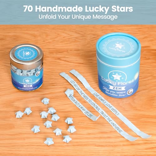 Zen Jar - Hand Folded Origami Lucky Stars with Mindful Messages in a Bottle - Unique Meditative Gift for Mindfulness and Wellness Enthusiasts, Calm and Focus, Self-Care, Stress Relief - Image 4