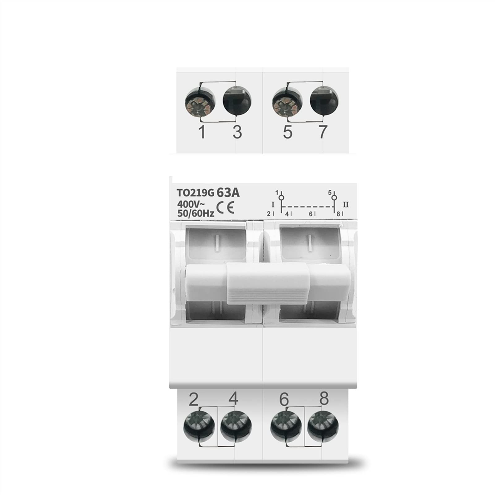 IEUMJNAT Circuit Breaker 2p 63a MTS Dual Power Manual Transfer Isolation Switch Interlock