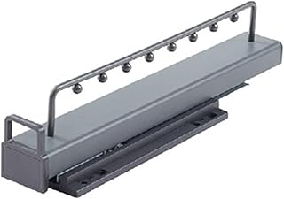 Percha extensible de aleación de aluminio con riel seccional amortiguador, diseño extraíble, carga de 30 kg, color marrón (33 cm)
