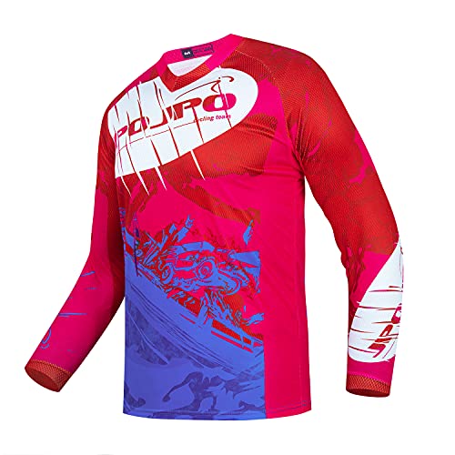 Kids Cycling Jersey Downhill Shirts 4-14 Years for Girls Boys Clothing Long Sleeve Powersports Teenagers Mountain Bike MTB Child Quick Dry Bicycle BMX Tops