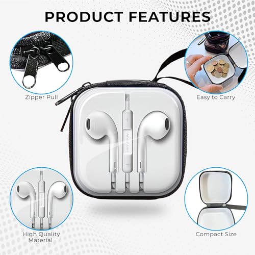 Image of Kraptick Multipurpose Coin Pouch - Compact Zipper Purse for Coins, Cash & Small Essentials Durable & Stylish Fabric Mini Organizer for Daily Use (Earphone Design) (Pack of 2)