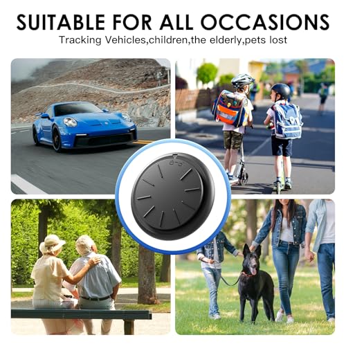 Image of GPS Tracking Devices, No Monthly Fee Tracker Device for Vehicles Work with Find My (iOS Only), Car Tracker Device Hidden with Magnetic Waterproof Case (1PCS, White)