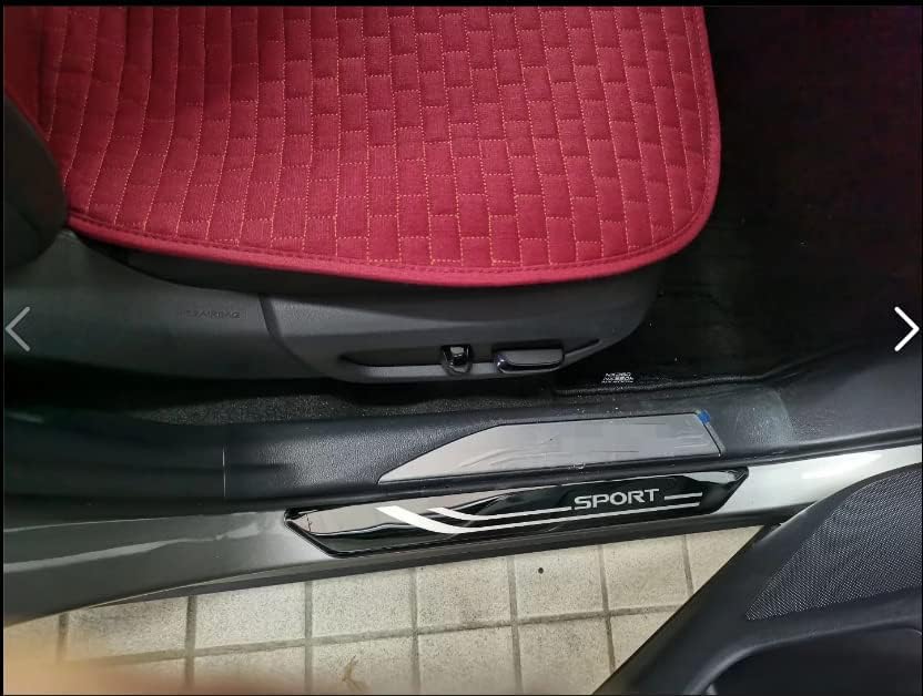 GZBFTDH Door Entry Guard, Stainless Steel Car Door Sill Protector Cover, for Lexus NX200 NX350 2022 Kick Panels Guard Scuff Plate 4PCS, Automotive Interior Accessories (Black)