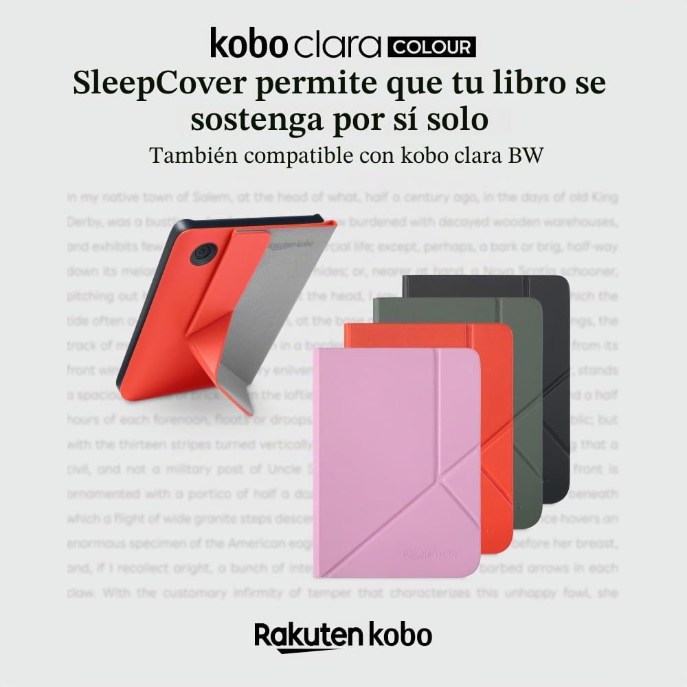 Kobo Clara Colour/BW SleepCover - Funda para dormir | Azul crepúsculo | Tecnología Sleep/Wake | Soporte de 2 vías integrado | Cuero vegano | Compatible con lector electrónico Kobo Clara Color/BW de 6