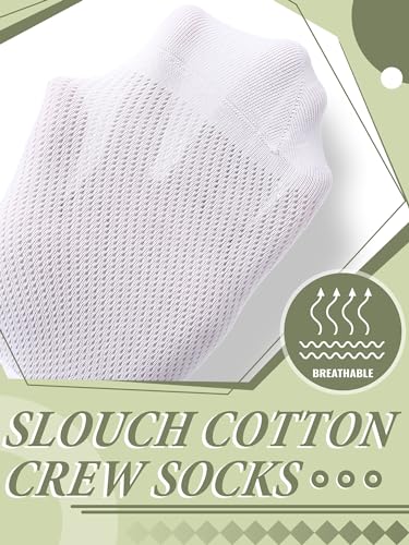 5 Pairs Summer Mesh Crew Sock Women Cotton Sock Soft Cotton Bootie Women Scrunch Roll Dress Gift2