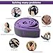 Jorzer Yoga Strap Elastic Stretching Strap 45inch 9 Loop Dual Layer Numbered Stretch Band Polyester Cotton Yoga Accessories for 141-160cm Height, Purple Resistance Bands.