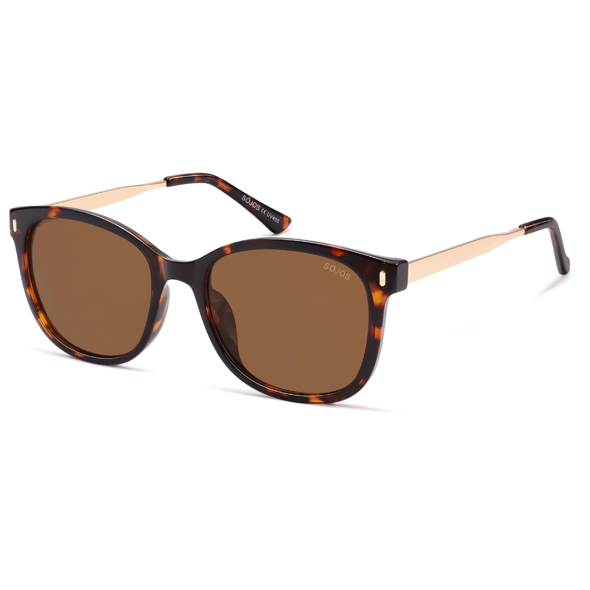 SOJOS Classic Square Polarized Sunglasses for Women Oversized Trendy Retro UV Protection Shade SJ2640