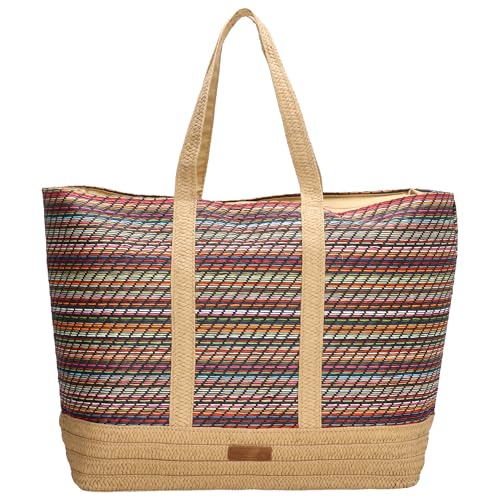 Beagles PE-Florence Shopper Tasche mit Hauptfach und Reißverschluss für Damen - Geräumige Schultertasche mit Doppelgriff, Stilvoller Begleiter für Alltag und Reisen