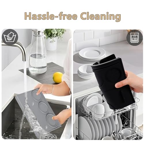 Image of Espresso Tamping Mat, Coffee Tamper Mat, Espresso Mat for Counter, Silicone Tamper Mat, Food-grade, Non-Slip, Waterproof, Heat Resistant (Gray, 25x20x2cm)
