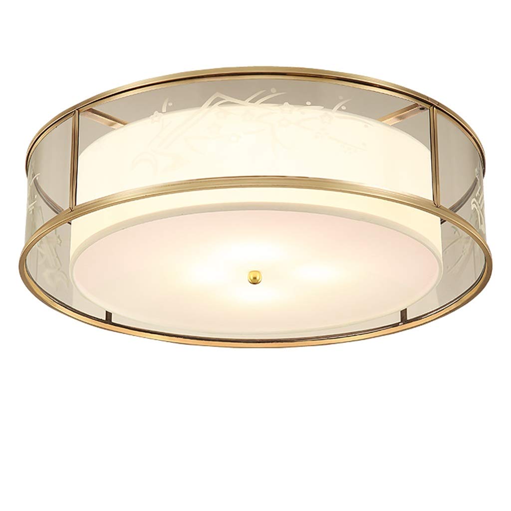 HynJGih Ceiling Lamp Bedroom Living Room Room Round Glass Atmosphere Home Modern Minimalist Lamps(A,50cm)