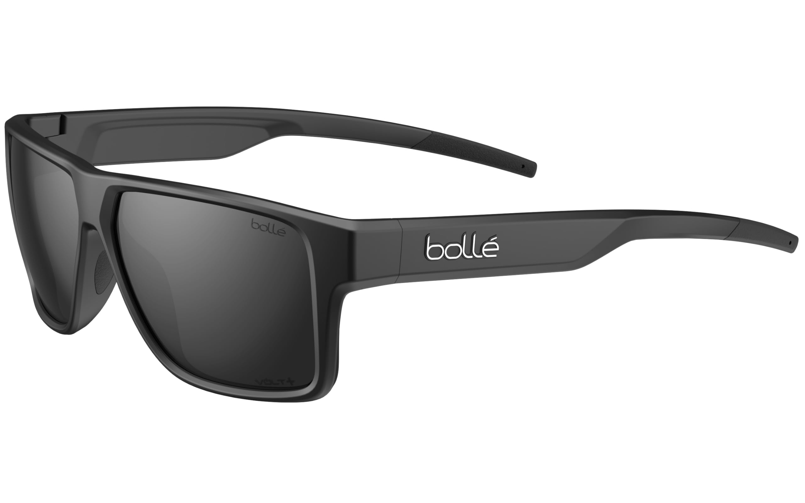 Bollé TEMPER Black Matte - Volt+ Gun Polarized - Lunettes de soleil - Volt+ Gun Polarized - Taille M-​L - Unisexe - Adulte