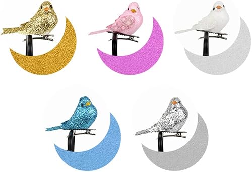 Miniatura 8 de 12 adornos de espuma de pájaro artificial con plumas de imitación para decoración de fiestas, coronas, manualidades, decoración de árbol, Navidad,