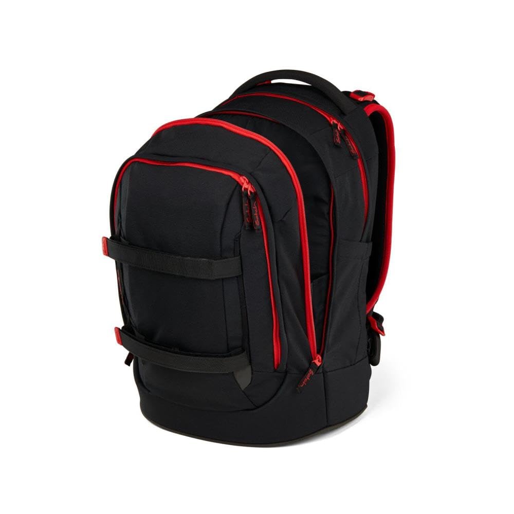Satch Set Zaino Fire Phantom Articoli Scolastici Unisex Poliestere Riciclato Nero/Rosso