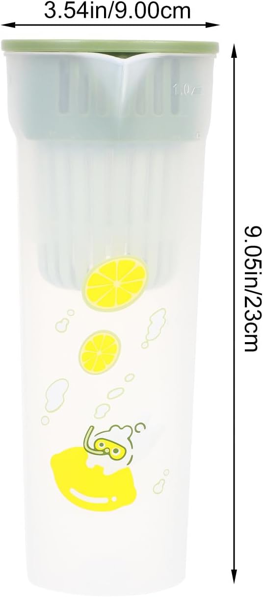 Simple Light Green Plastic Cold Drink Jug for Fridge Storage