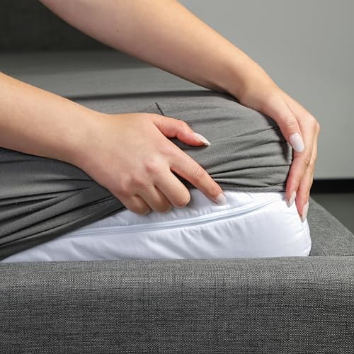 Esprit Jersey Spannbettlaken 140x200cm Baumwolle bis Bettlaken 160x200cm anthrazit - Luxus Spannbetttuch - Boxspringbett in Hotelqualität… – Ansicht 3