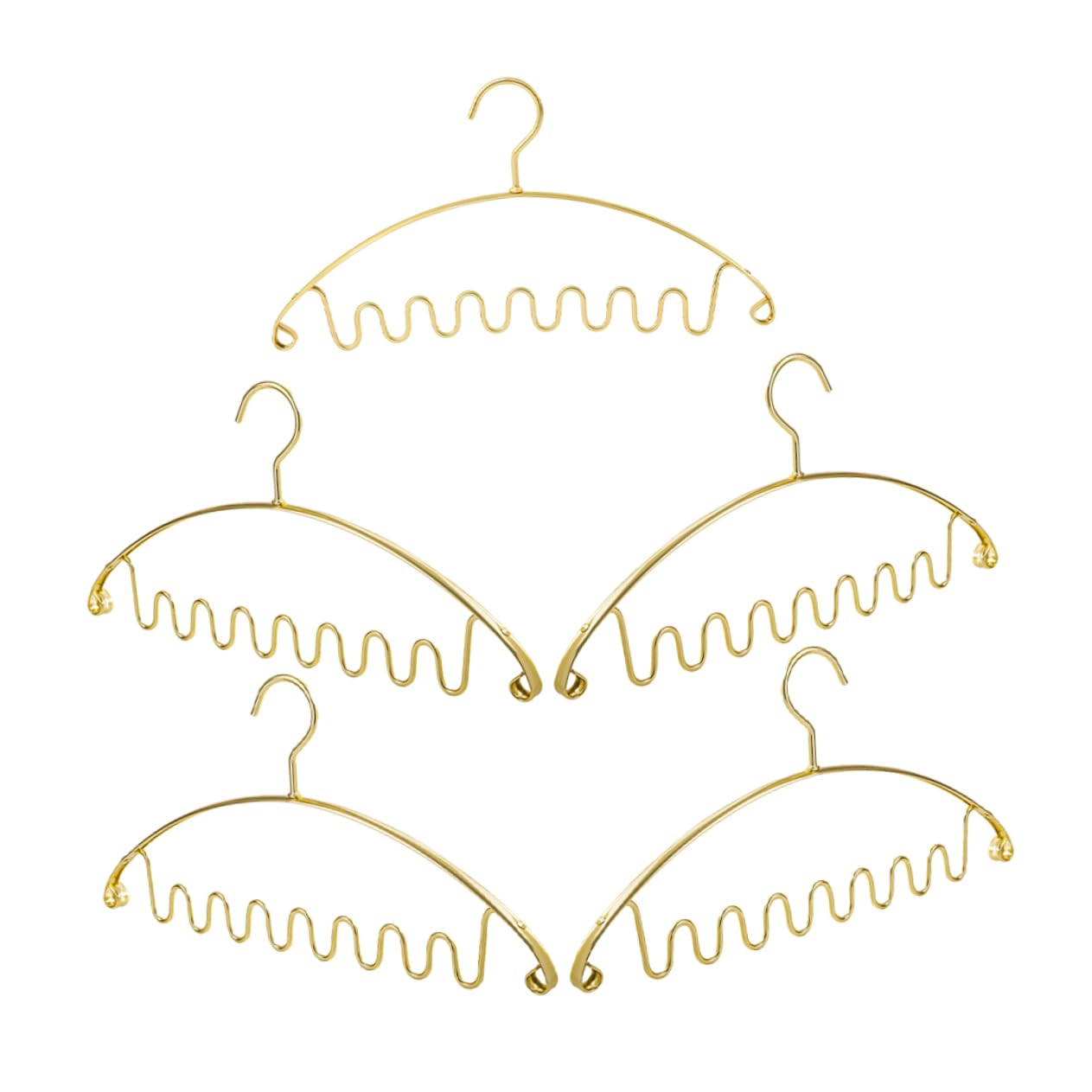 Organiseur de ceinture multi-hook doré contre le désordre des écharpes et accessoires de placard