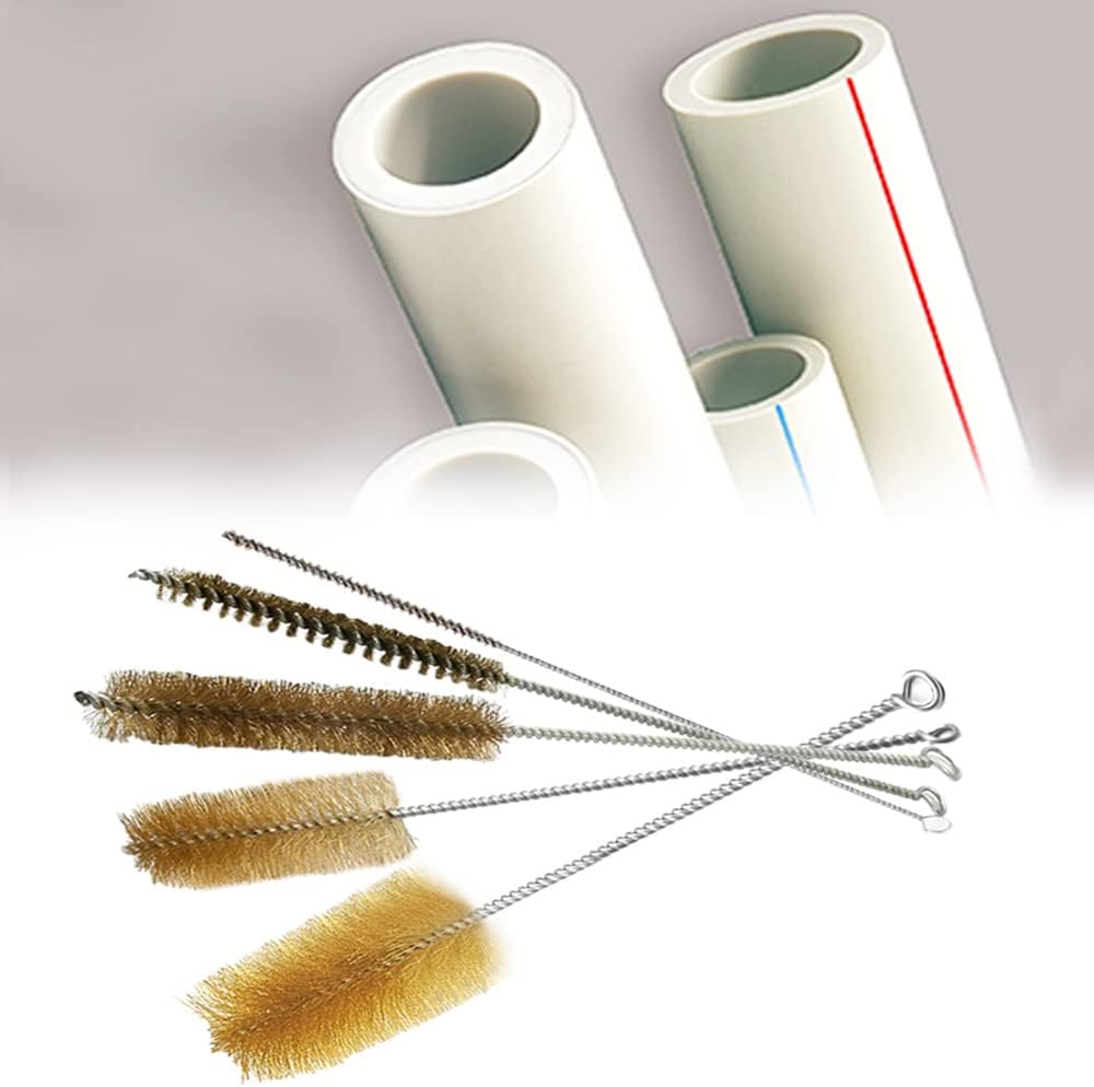 Utoolmart Copper Wire Cleaning Brush, Spiral Power Tube Brush, Copper Wire Tube Brush Cleaning Tool, Tube Bottle Brush, 0.6-inch Diameter 12-inch Length, 10pcs