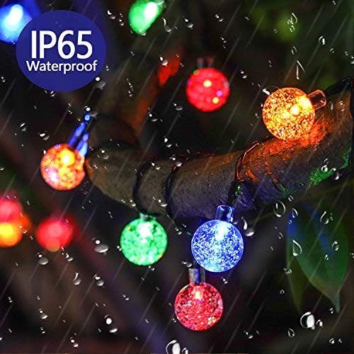 Solar String Lights, 59Ft 100 LED Globe String Lights, Solar Fairy Garden Lights Waterproof 8 Modes Indoor Outdoor Balcony Lights for Christmas, Bedroom, Patio, and Wedding Decor (Multicolour) - Image 3